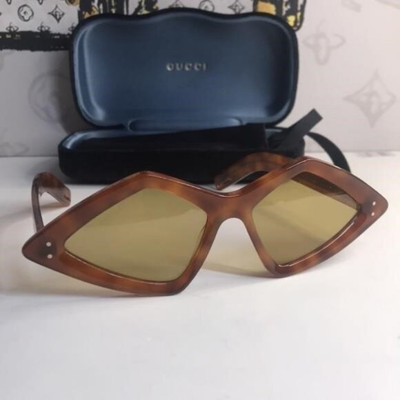 New Authentic Gucci Havana Stylish Brown Sunglasses GG0496S 002 - Picture 8 of 14